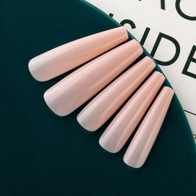 China French Nail Supplies Manufacture Matte Super Long Coffin False Nail Press On Tips For Nails Art Tips Cheap for sale