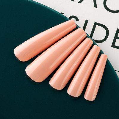 China 2022 Full Cover French Extra Long Acrylic False Nails New Colorful Nail Tips For Women 120pcs for sale