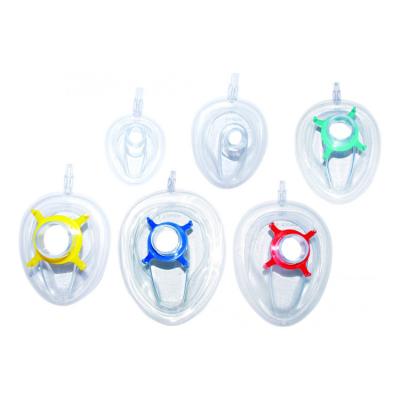 China Custom Color Coded Anesthesia Mask Infant Size Adult Anesthesia Mask for sale