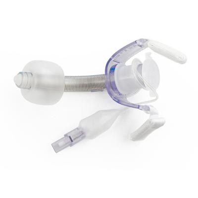 China Easy Operation Medical Disposable Sterile Reinforced PVC Tracheostomy Tube With High Volume Low Pressure for sale