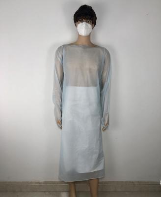 China High level of protection liquid safe and affordable disposable plastic CPE gowns with thumb loops for sale