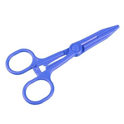 China Sterile or non-sterile blue medical plastic scissors for sale