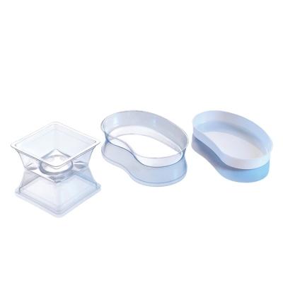 China Plastic Dressing Basin Kit Kidney Sterile Disposable Surgical Plastic Tray Transparent for sale