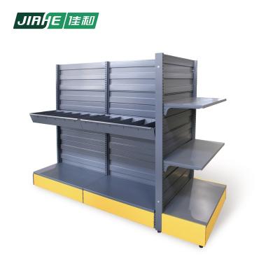 China Corrosion Protection Screw Display Racks Double Sides With Bezel Storage Shelf For Supermarket for sale