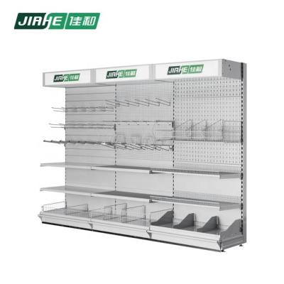 China Single Sided High Quality Metal Shelving Unit Wall Shelves Store Fixture For Supermarket for sale