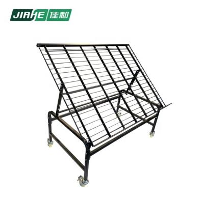 China New Design Height Adjustable Shelf Metal Wire Display Stand Light Duty Vegetable Rack For Supermarket for sale