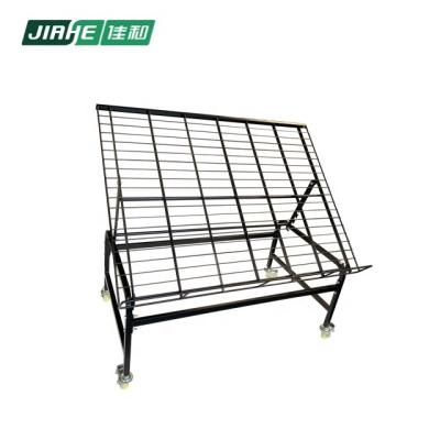 China Metal Single Sided Movable And Adjustable Fruit And Vegetable Supermarket Display Rack for sale