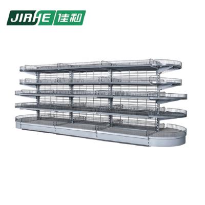 China Double Sided Double Sided Metal Wire Gondola Shelving Shop Fittings for sale