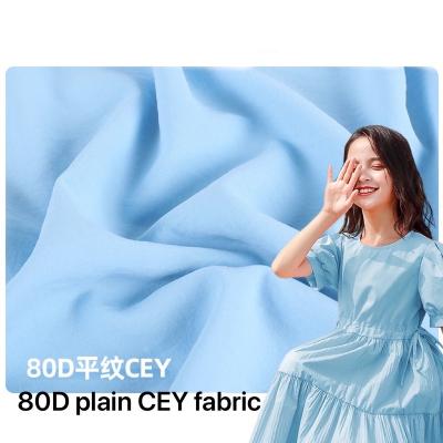 China Plain CEY Shrink-Resistant Fabric 130gsm 80D Fiber Cloth Elastic Lolita Dress T-shirt for sale