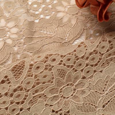 China 3D French Lace Fabric Bridal Dress Making Lace Fabric 50%Nylon 50%Cotton for sale