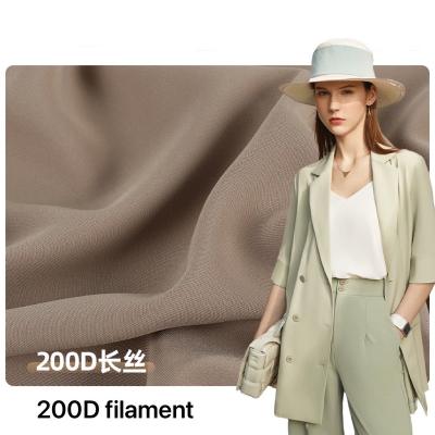 China 280gsm 200D High Density Shrink-Resistant Filament Twill Fabric 4 Ways Stretch Thick Suit Fabric for sale