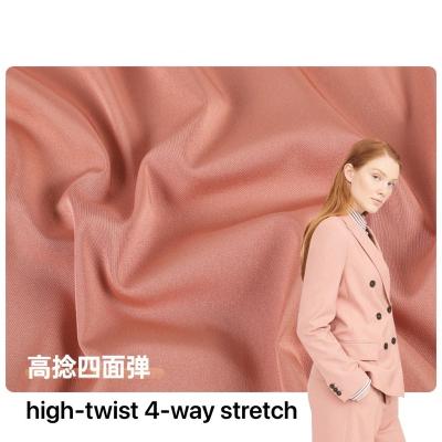 China Shrink-Resistant 265gsm Running High Twist 4 Ways Stretch Satin Plain Starlight Silk Wedding Fabric for sale