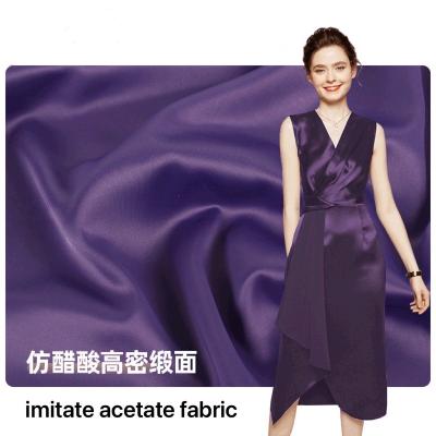 China Shrink-Resistant Imitate Acetate Silk Fabric Satin Dress Fabric 220gsm Garment Fabric for sale