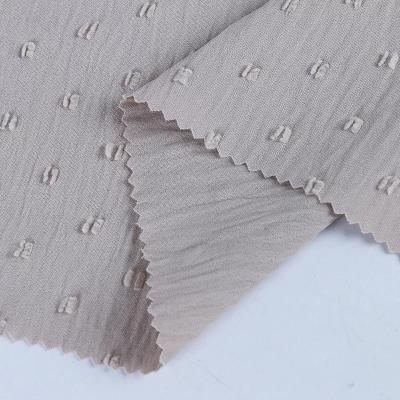 China 180GSM CEY Stretch Jacquard Fabric For Dress 100%Polyester 3D Embroidery Crepe Fabric for sale