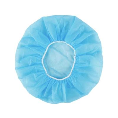 China Waterproof Disposable Head Cover PP Material Medical Nonwoven Fabric White Blue for sale