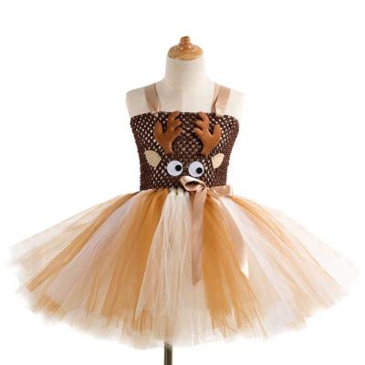 China Children's Princess Clothing Sleeveless Deer Christmas Dress Dresses Baby Anti-Static Hangers Summer for sale