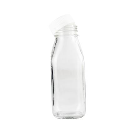 China 500ML Beverage Glass Bottle Milk Bottle Empty Clear Drinking Glass Beverage Bottle for sale