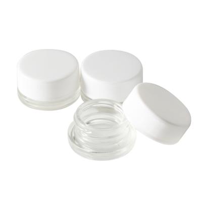 China Best Selling High Quality Kids Cosmetic 5ml 9ml Neck Resistant Glass Jar Samples Glass Cream Jar for sale