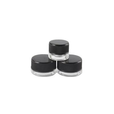 China Recyclable Mini Black Transparent Cream Eye Cream Bottle Sample Empty Cover Jars for sale