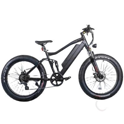 China Powerful 26inch aluminum alloy 26inch mountain ebike 750w full suspension electric bicycle /fat tire electric bicycle for sale