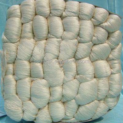 China Anti-bacteria China 100% hand spun silk yarn with 210nm/2, spun silk yarn 140nm/2, huge capet stock textile product, from SPO, Tongxiang for sale