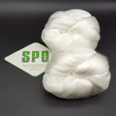 China Mulberry silk 100% raw white silk cocoon fiber ball for yarn spinning, A1 grade, long fiber 7.8cm, free samples, SPO for sale