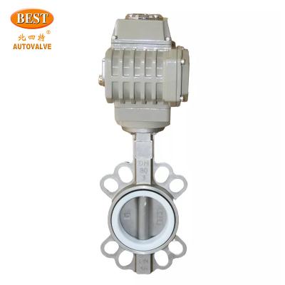 China General Beisite Hot Sale C810-F4/F46 Carbon Steel Customized Stainless Steel Series Electric Fluorine Lining Centerline Butterfly Valve for sale