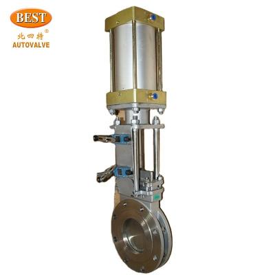 China General Open Closed Type QZ-B-DXZ47 Series Stainless Steel Pneumatic Non-rising Stem Type Knife Gate Valve for sale