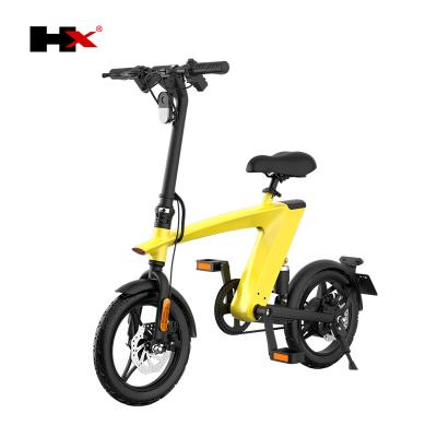 China 2022 Newest Version HX H1 Unisex Mini E-bike 36V 250W Riding Electric Bike With Rear Spring Shock Absorber for sale