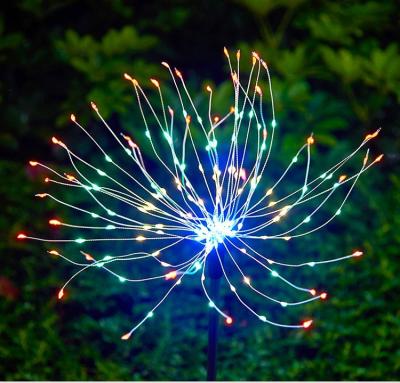 China Park High Quality Waterproof Solar Fireworks Lights Holiday Lighting For Outdoor Grass Decorative Light for sale