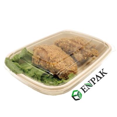 China Bento Meal Fast Food Packing Pulp Sugar Cane Bagasse Lunch Biodegradable Paper Box for sale