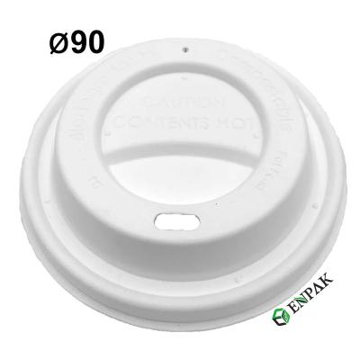 China MIT Eco-friendly Factory Direct Sale 80 Biodegradable 90mm Coffee Cup Lids for sale