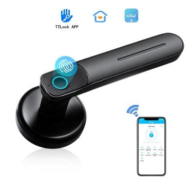 China TTlock Indoor wooden remote hot sale indoor biometric fingerprint bluetooth smart door lock for sale