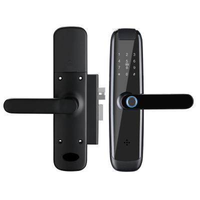 China Alluminum Alloy Smart Lock Digital Fingerprint Door Lock RFd Biometric Smart Door Lock with WiFi APP Tuya BLE TTlock for sale