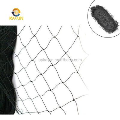 China HDPE +UV stabilized/PP KAIJUN bird nets - black, knotted polyethylene - 50mm (2inch) mesh 5m x 5m for sale