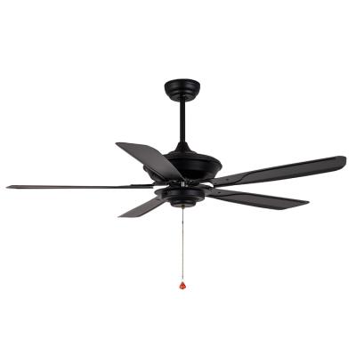 China Retro Factory Price Black Metal Blades Ceiling Fans Lower Noise Powerful Industrial Installation 56 Inch Ceiling Fan for sale