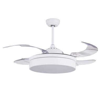 China Home Decorative 42 Inch Concealed Blades Of Restaurant Etc. Home Cheap Price Multi Colors Hotel Like LED Ceiling Fan Light for sale