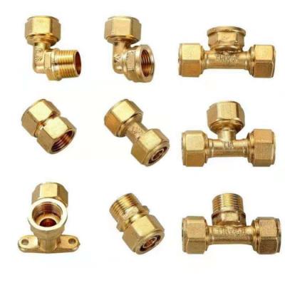 China Durable nickel plated brass fittings for pex tube brass compression pex socket fitting brass coupling for sale