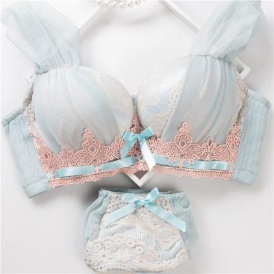 China Breathable high quality ladies large size bra and sexy bra and panties of new design brief women lingerie sets for sale