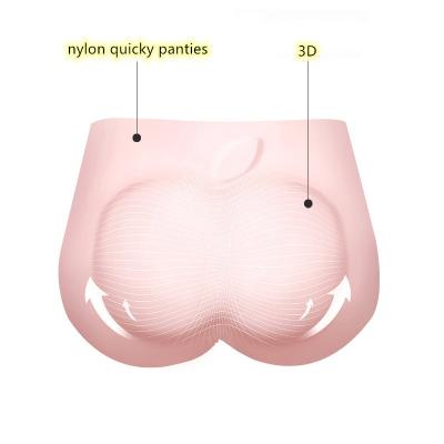 China Lady's panties quick dry ice silk mid waist women's underwear cute seamless women's briefs wholesale antibacterial apple nylon hips for sale