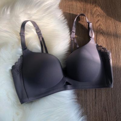 China New Fashion Women's Underwear Latex Side Fold Comfortable Simple Comfortable Plastic Fit Wholesale High Quality Breathable Bra for sale