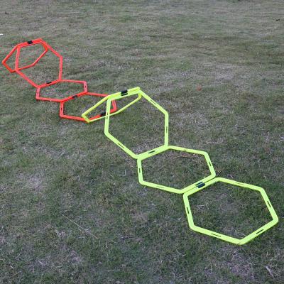 China ADJUSTABLE Agility Ringed Obstacles for Agility Legwork Training Hex Agility Rings 40cm Diameter Speed ​​Rings Hexagon Rings for sale