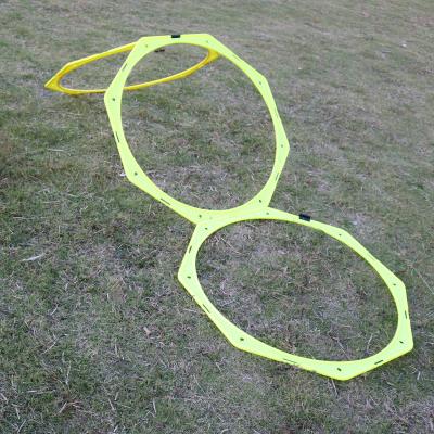 China Outdoor Agility Obstacles For Footwork , Training Outdoor Gym 80cm Diameter Hexagon Agility Rings Set 6 Agility Circles for sale