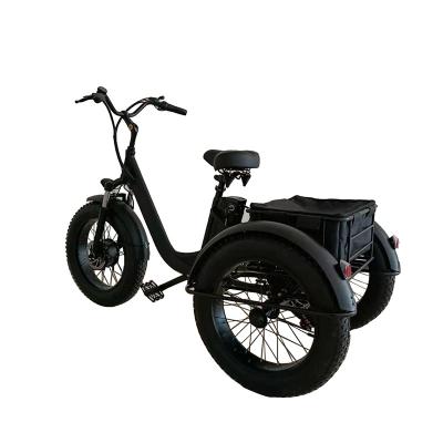 China Ce steel motor 500w 3 wheel electric tricycle differiential cargo tricycle for adult passenger and cargo carrier/fat tire electric tricycle for sale