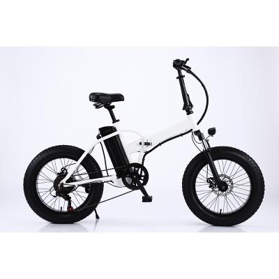 China 20 inch fat wheel electric bike 500w 48v steel folding bike shimano 7 speeds with disc brakes for sale