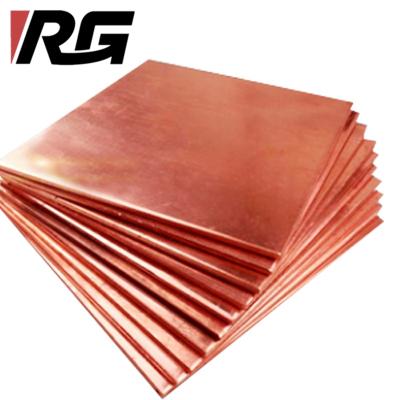 China Decoration industry copper plate copper plate copper plate price grade pure and unalloyed or 99.9% for sale