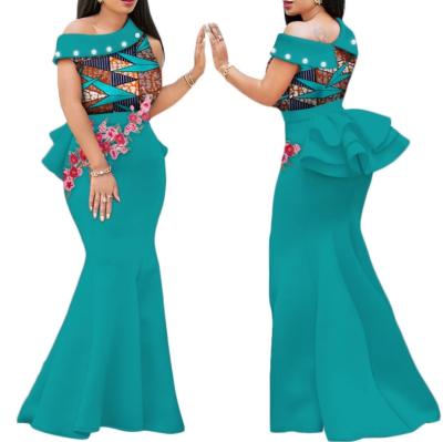 China Antistatic Traditional African Clothing Mermaid Sleeveless African Wedding Dress for sale