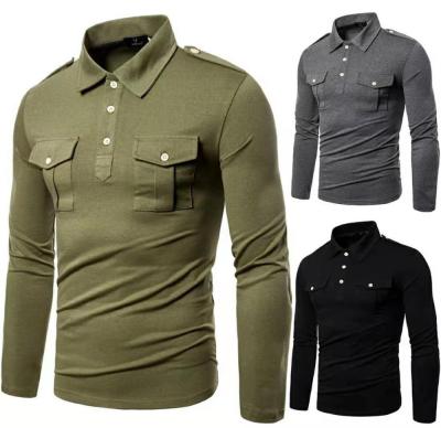 China Modern Fashionable Military Dress Shirt Anti-pilling Anti-pilling Style Men Long Sleeve Casual Shirts for sale