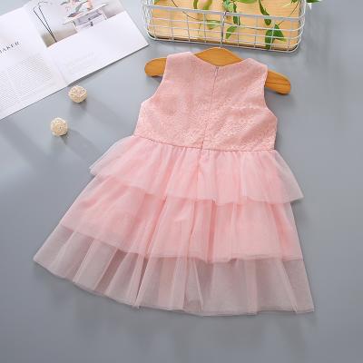 China Anti-wrinkle Casual Dress For Girls Baby Girls Latest Dress High Quality Lace Cake Layered Dress for sale