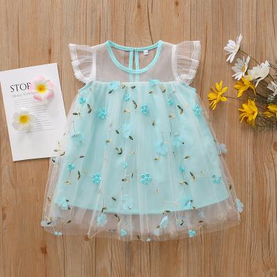 China 2021 Factory Supply New Baby Girl High Quality Anti-wrinkle Tulle Dress Newborn Casual Dress For Girl for sale